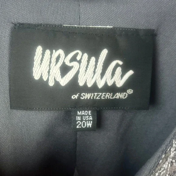 Ursula of Switzerland 3 Piece Set Women Plus 20W Gray Pants Sequin Wedding Event